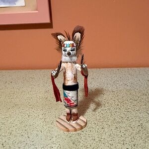 Handcrafted Authentic Prairie Falcon Kachina Doll with Multicolor Details